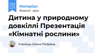 Дитина у природному довкіллі Презентація «Кімнатні рослини»