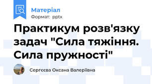 Практикум розв'язку задач "Сила тяжіння. Сила пружності"