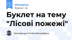 Буклет на тему "Лісові пожежі"