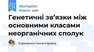 Генетичні зв’язки між основними класами неорганічних сполук