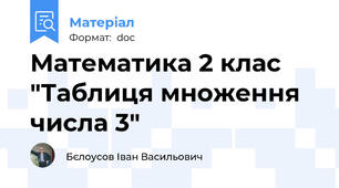 Математика 2 клас "Таблиця множення числа 3"