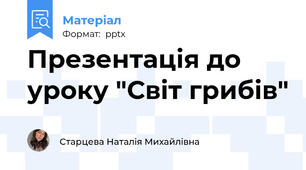 Презентація до уроку "Світ грибів"