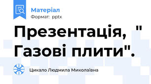Презентація,  " Газові плити".