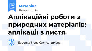 Аплікаційні роботи з природних матеріалів: аплікації з листя.