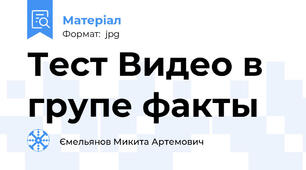 Тест Видео в групе факты