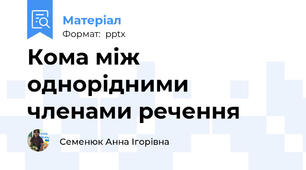 Кома між однорідними членами речення