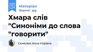 Хмара слів "Синоніми до слова "говорити"