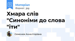 Хмара слів "Синоніми до слова "іти"