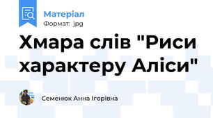 Хмара слів "Риси характеру Аліси"