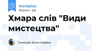 Хмара слів "Види мистецтва"