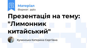 Презентація на тему: "Лимонник китайський"