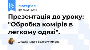 Презентація до уроку: "Обробка комірів в легкому одязі".