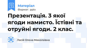 Презентація. 3 якої ягоди намисто. Їстівні та отруйні ягоди. 2 клас.