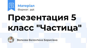 Презентация 5 класс "Частица"
