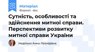 Сутність, особливості та здійснення митної справи. Перспективи розвитку митної справи України