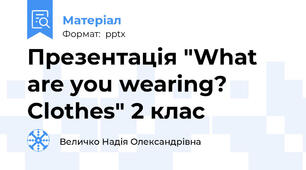 Презентація "What are you wearing? Clothes" 2 клас