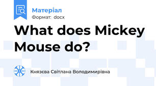 What does Mickey Mouse do?