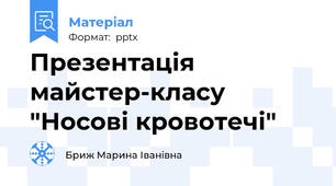 Презентація майстер-класу  "Носові кровотечі"
