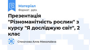 Презентація "Різноманітність рослин" з курсу "Я досліджую світ", 2 клас