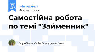 Самостійна робота по темі "Займенник"