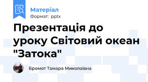 Презентація до уроку Світовий океан "Затока"