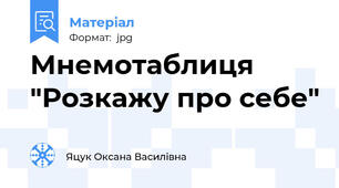 Мнемотаблиця "Розкажу про себе"