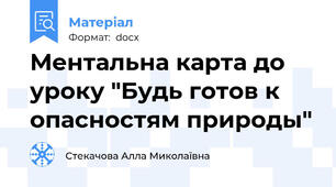 Ментальна карта до уроку "Будь готов к опасностям природы"