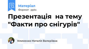 Презентація  на тему "Факти про снігурів"