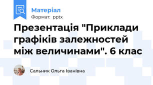 Презентація "Приклади графіків залежностей між величинами". 6 клас