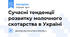 Сучасні тенденції розвитку молочного скотарства в Україні