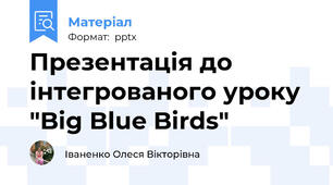 Презентація до інтегрованого уроку "Big Blue Birds"