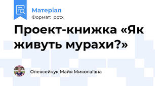 Проект-книжка «Як живуть мурахи?»