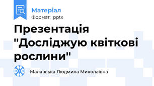 Презентація ''Досліджую квіткові рослини''