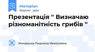 Презентація '' Визначаю різноманітність грибів ''