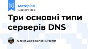 Три основні типи серверів DNS