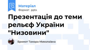 Презентація до теми рельєф України "Низовини"