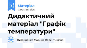 Дидактичний матеріал "Графік температури"