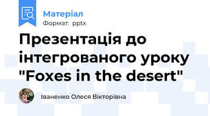 Презентація до інтегрованого уроку "Foxes in the desert"