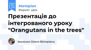 Презентація до інтегрованого уроку "Orangutans in the trees"