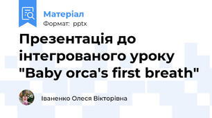 Презентація до інтегрованого уроку "Baby orca's first breath"