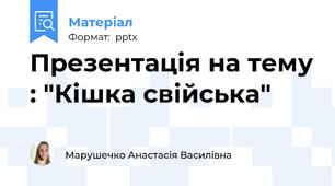 Презентація на тему : "Кішка свійська"