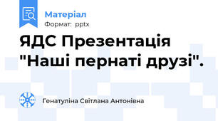 ЯДС Презентація "Наші пернаті друзі".
