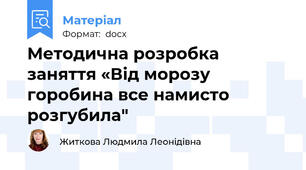 Методична розробка заняття «Від морозу горобина все намисто розгубила"