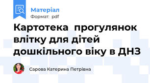 Картотека  прогулянок влітку для дітей дошкільного віку в ДНЗ