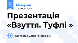 Презентація «Взуття. Туфлі »