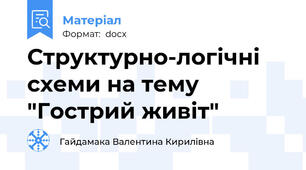 Структурно-логічні схеми на тему "Гострий живіт"