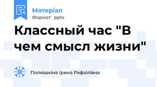 Классный час "В чем смысл жизни"