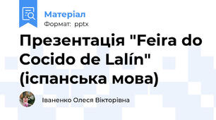 Презентація "Feira do Cocido de Lalín" (іспанська мова)