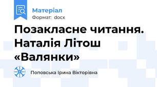 Позакласне читання. Наталія Літош «Валянки»