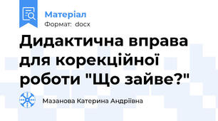 Дидактична вправа для корекційної роботи "Що зайве?"
